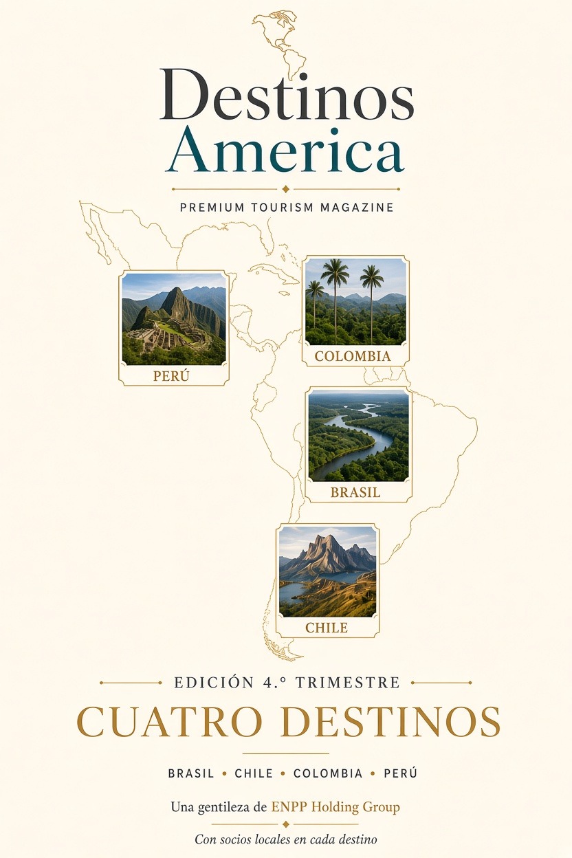 Portada de la edición actual de la Revista Destinos América